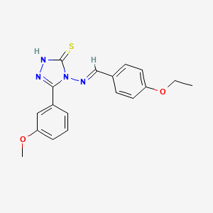 4-((4-Ethoxybenzylidene)amino)-5-(3-methoxyphenyl)-4H-1,2,4-triazole-3-thiol