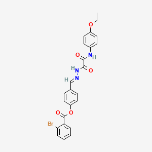 4-(2-((4-Ethoxyanilino)(oxo)acetyl)carbohydrazonoyl)phenyl 2-bromobenzoate