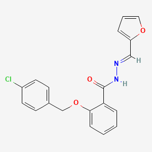 2-((4-Chlorobenzyl)oxy)-N'-(furan-2-ylmethylene)benzohydrazide