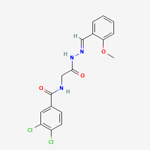 molecular formula C17H15Cl2N3O3 B12025572 3,4-Dichloro-N-(2-(2-(2-methoxybenzylidene)hydrazinyl)-2-oxoethyl)benzamide CAS No. 767330-24-5