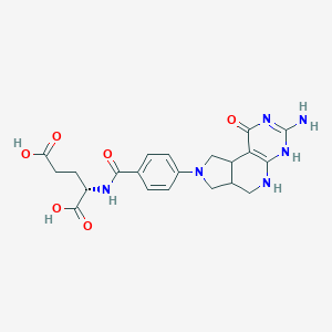 molecular formula C21H24N6O6 B120256 5,10-亚甲基四氢-5-脱氮叶酸 CAS No. 143234-78-0