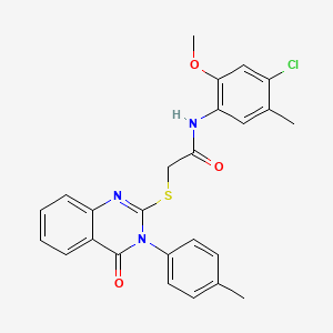 N-(4-chloro-2-methoxy-5-methylphenyl)-2-{[3-(4-methylphenyl)-4-oxo-3,4-dihydroquinazolin-2-yl]sulfanyl}acetamide