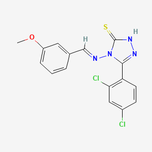 5-(2,4-dichlorophenyl)-4-{[(E)-(3-methoxyphenyl)methylidene]amino}-4H-1,2,4-triazole-3-thiol