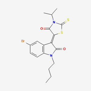 (Z)-5-(5-bromo-1-butyl-2-oxoindolin-3-ylidene)-3-isopropyl-2-thioxothiazolidin-4-one