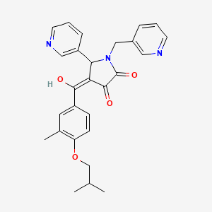 3-hydroxy-4-(4-isobutoxy-3-methylbenzoyl)-5-(3-pyridinyl)-1-(3-pyridinylmethyl)-1,5-dihydro-2H-pyrrol-2-one