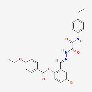 4-bromo-2-((E)-{[(4-ethylanilino)(oxo)acetyl]hydrazono}methyl)phenyl 4-ethoxybenzoate