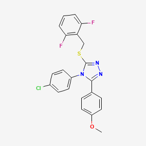 4-(4-chlorophenyl)-3-[(2,6-difluorobenzyl)sulfanyl]-5-(4-methoxyphenyl)-4H-1,2,4-triazole