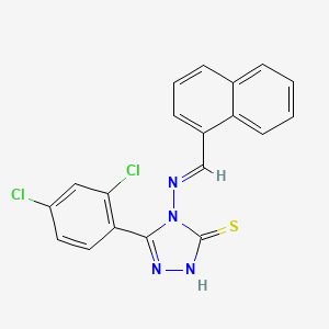 5-(2,4-Dichlorophenyl)-4-{[(E)-1-naphthylmethylidene]amino}-4H-1,2,4-triazol-3-YL hydrosulfide