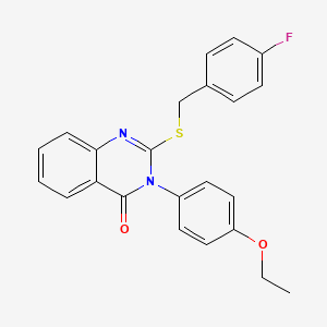 molecular formula C23H19FN2O2S B12025815 3-(4-Ethoxyphenyl)-2-((4-fluorobenzyl)thio)-4(3H)-quinazolinone CAS No. 763139-06-6