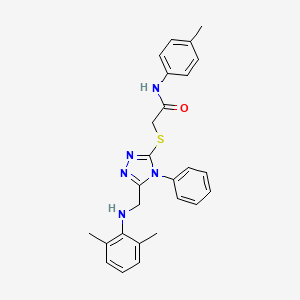 2-((5-(((2,6-Dimethylphenyl)amino)methyl)-4-phenyl-4H-1,2,4-triazol-3-yl)thio)-N-(p-tolyl)acetamide