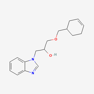 molecular formula C17H22N2O2 B1202586 1-(1-Benzimidazolyl)-3-(1-cyclohex-3-enylmethoxy)-2-propanol 