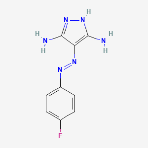 4-[(4-Fluorophenyl)hydrazinylidene]pyrazole-3,5-diamine