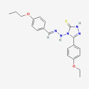 5-(4-Ethoxyphenyl)-4-(2-(4-propoxybenzylidene)hydrazinyl)-4H-1,2,4-triazole-3-thiol