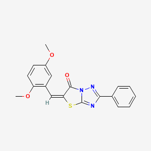 (5E)-5-(2,5-dimethoxybenzylidene)-2-phenyl[1,3]thiazolo[3,2-b][1,2,4]triazol-6(5H)-one