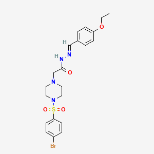 2-{4-[(4-bromophenyl)sulfonyl]piperazin-1-yl}-N'-[(E)-(4-ethoxyphenyl)methylidene]acetohydrazide