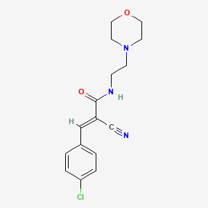 (2E)-3-(4-chlorophenyl)-2-cyano-N-[2-(4-morpholinyl)ethyl]-2-propenamide