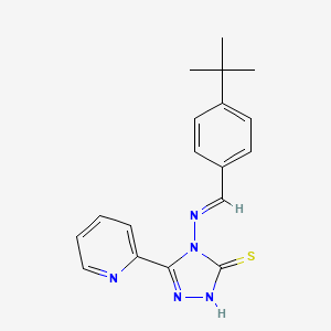 4-((4-(tert-Butyl)benzylidene)amino)-5-(pyridin-2-yl)-4H-1,2,4-triazole-3-thiol