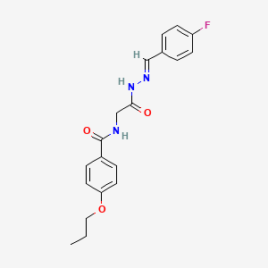 N-(2-(2-(4-Fluorobenzylidene)hydrazinyl)-2-oxoethyl)-4-propoxybenzamide