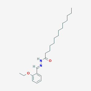 molecular formula C23H38N2O2 B12025987 N-[(E)-(2-ethoxyphenyl)methylideneamino]tetradecanamide 