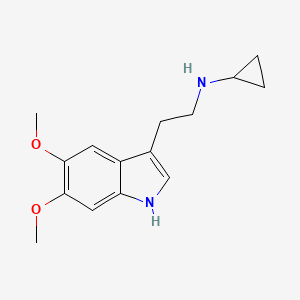 molecular formula C15H20N2O2 B1202601 N-Cyclopropyl-5,6-dimethoxytryptamine CAS No. 74126-26-4