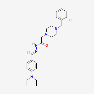 2-(4-(2-CL-Benzyl)-1-piperazinyl)-N'-(4-(diethylamino)benzylidene)acetohydrazide