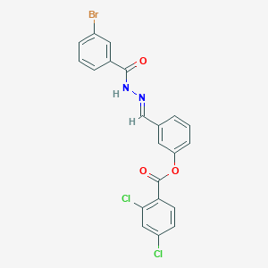 3-(2-(3-Bromobenzoyl)carbohydrazonoyl)phenyl 2,4-dichlorobenzoate