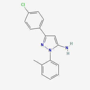 3-(4-chlorophenyl)-1-(2-methylphenyl)-1H-pyrazol-5-amine