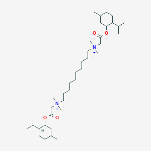 molecular formula C38H74N2O4+2 B1202616 N,N,N',N'-四甲基-N,N'-双(2-{[5-甲基-2-(异丙基)环己基]氧基}-2-氧乙基)癸烷-1,10-二铵 