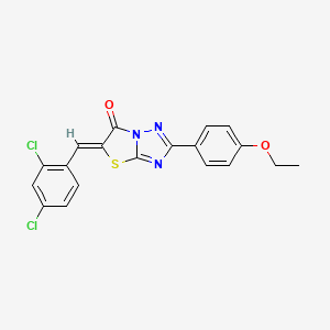 molecular formula C19H13Cl2N3O2S B12026175 (5Z)-5-(2,4-Dichlorobenzylidene)-2-(4-ethoxyphenyl)[1,3]thiazolo[3,2-B][1,2,4]triazol-6(5H)-one CAS No. 538340-12-4