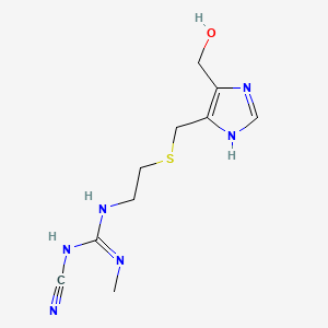 molecular formula C10H16N6OS B1202619 羟甲基西咪替丁 CAS No. 59359-50-1