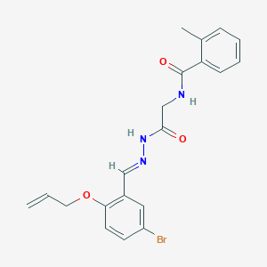 N-(2-(2-(2-(Allyloxy)-5-BR-benzylidene)hydrazino)-2-oxoethyl)-2-methylbenzamide