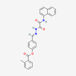 4-(2-((1-Naphthylamino)(oxo)acetyl)carbohydrazonoyl)phenyl 2-methylbenzoate