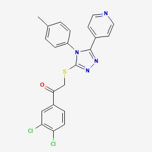 1-(3,4-Dichlorophenyl)-2-((5-(pyridin-4-yl)-4-(p-tolyl)-4H-1,2,4-triazol-3-yl)thio)ethanone