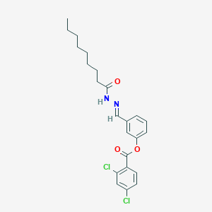 [3-[(E)-(nonanoylhydrazinylidene)methyl]phenyl] 2,4-dichlorobenzoate