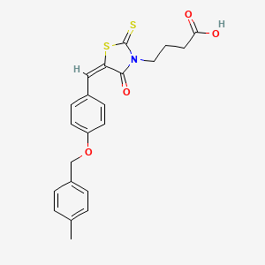 4-[(5E)-5-{4-[(4-methylbenzyl)oxy]benzylidene}-4-oxo-2-thioxo-1,3-thiazolidin-3-yl]butanoic acid