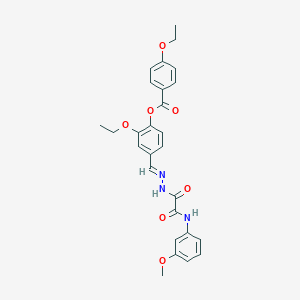 [2-ethoxy-4-[(E)-[[2-(3-methoxyanilino)-2-oxoacetyl]hydrazinylidene]methyl]phenyl] 4-ethoxybenzoate