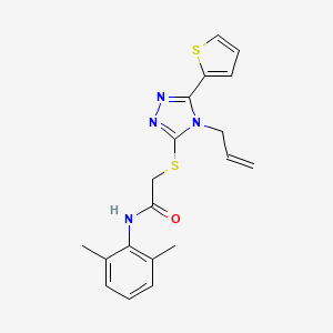 molecular formula C19H20N4OS2 B12026392 N-(2,6-dimethylphenyl)-2-{[4-(prop-2-en-1-yl)-5-(thiophen-2-yl)-4H-1,2,4-triazol-3-yl]sulfanyl}acetamide CAS No. 578754-93-5