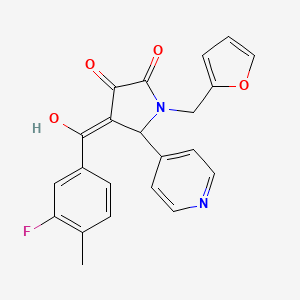 4-(3-fluoro-4-methylbenzoyl)-1-(2-furylmethyl)-3-hydroxy-5-(4-pyridinyl)-1,5-dihydro-2H-pyrrol-2-one