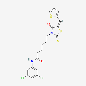 N-(3,5-Dichlorophenyl)-6-[(5E)-4-oxo-5-(2-thienylmethylene)-2-thioxo-1,3-thiazolidin-3-YL]hexanamide