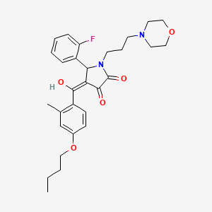 4-(4-Butoxy-2-methylbenzoyl)-5-(2-fluorophenyl)-3-hydroxy-1-[3-(4-morpholinyl)propyl]-1,5-dihydro-2H-pyrrol-2-one