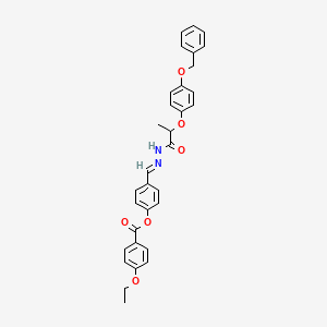 4-(2-(2-(4-(Benzyloxy)phenoxy)propanoyl)carbohydrazonoyl)phenyl 4-ethoxybenzoate