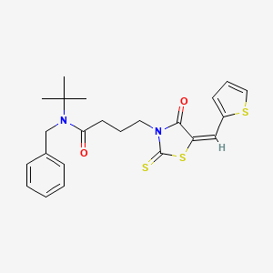 N-Benzyl-N-(tert-butyl)-4-[(5E)-4-oxo-5-(2-thienylmethylene)-2-thioxo-1,3-thiazolidin-3-YL]butanamide