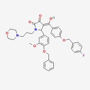 5-[4-(benzyloxy)-3-methoxyphenyl]-4-{4-[(4-fluorobenzyl)oxy]benzoyl}-3-hydroxy-1-[3-(4-morpholinyl)propyl]-1,5-dihydro-2H-pyrrol-2-one