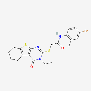 N-(4-bromo-2-methylphenyl)-2-[(3-ethyl-4-oxo-3,4,5,6,7,8-hexahydro[1]benzothieno[2,3-d]pyrimidin-2-yl)sulfanyl]acetamide