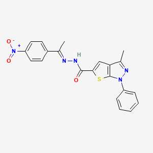 3-methyl-N'-[(E)-1-(4-nitrophenyl)ethylidene]-1-phenyl-1H-thieno[2,3-c]pyrazole-5-carbohydrazide