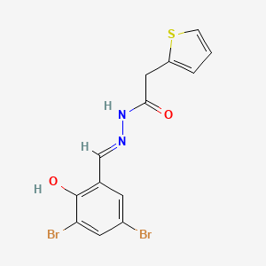 N'-[(E)-(3,5-dibromo-2-hydroxyphenyl)methylidene]-2-(thiophen-2-yl)acetohydrazide