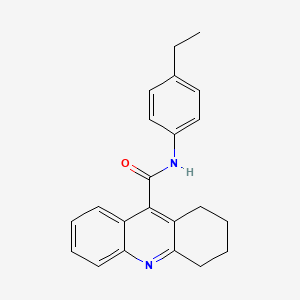 molecular formula C22H22N2O B12026602 N-(4-ethylphenyl)-1,2,3,4-tetrahydroacridine-9-carboxamide CAS No. 324773-19-5