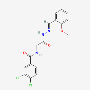 molecular formula C18H17Cl2N3O3 B12026603 3,4-Dichloro-N-(2-(2-(2-ethoxybenzylidene)hydrazino)-2-oxoethyl)benzamide CAS No. 767335-40-0