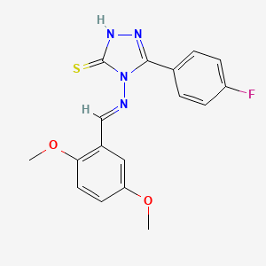 4-{[(E)-(2,5-Dimethoxyphenyl)methylidene]amino}-5-(4-fluorophenyl)-4H-1,2,4-triazole-3-thiol