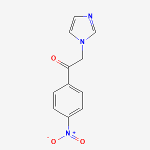 molecular formula C11H9N3O3 B1202663 2-(1H-Imidazol-1-yl)-1-(4-nitrophenyl)ethanone CAS No. 37910-79-5